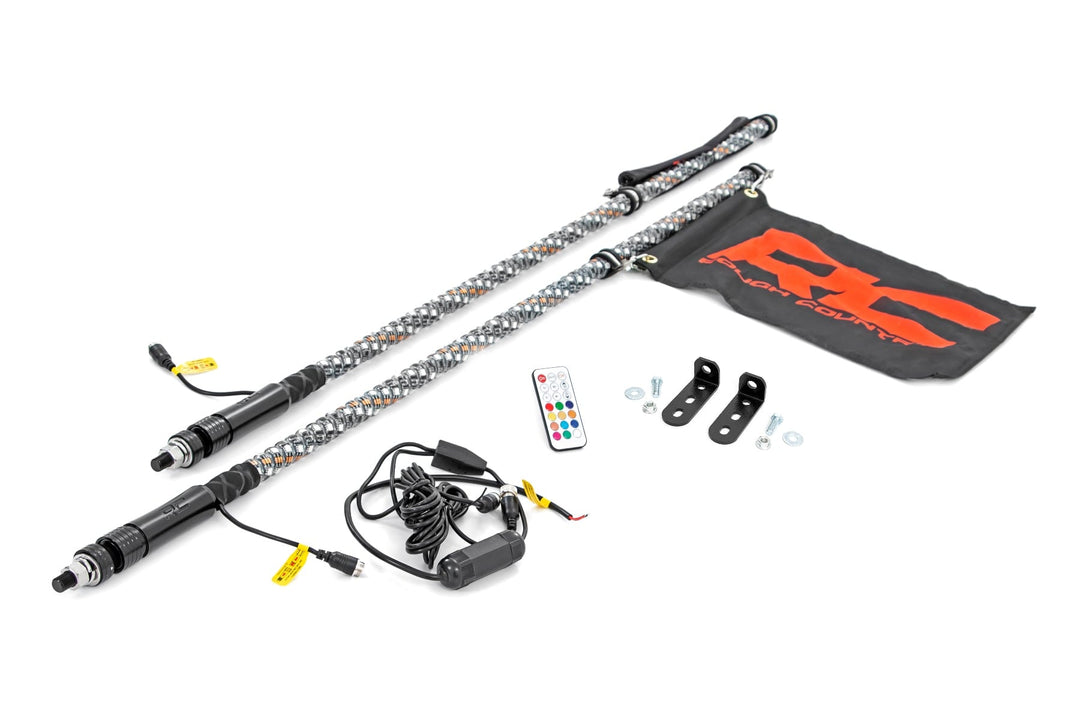 LED Whip Light Kit | Bed Mount | Polaris Ranger RZR 170/RZR 170