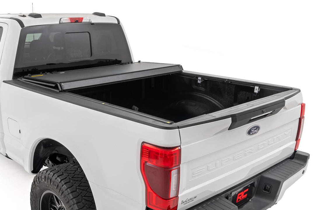 Hard Tri-Fold Flip Up Bed Cover | 6'10" Bed | Ford F-250/F-350 Super Duty (17-26)