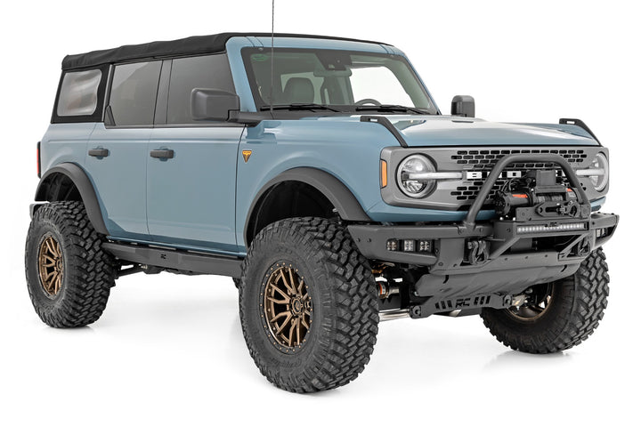 High Winch Mount | All Models | 20 Inch Black Single Row LED | DRL | Ford Bronco (21-26)