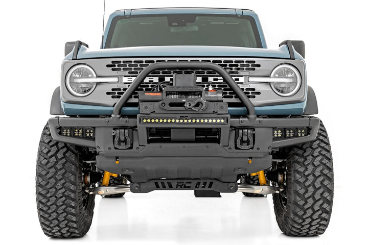 High Winch Mount | All Models | 12000S | 20 Inch Black Single Row LED | Ford Bronco (21-26)