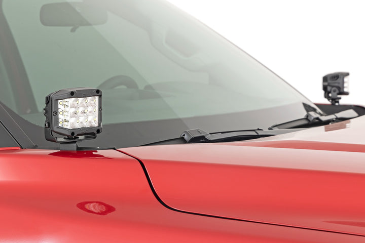 LED Light Kit | Ditch Mount | 2" Black Pair | White DRL | Toyota Tundra (22-26)