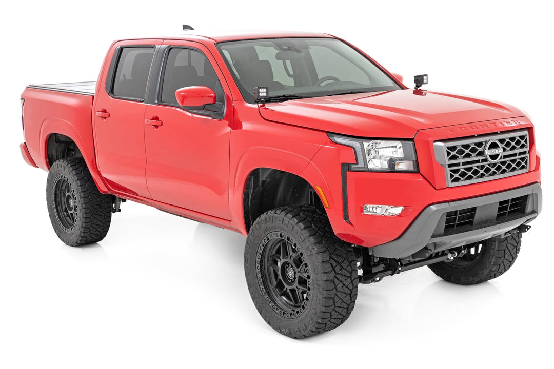 LED Light Kit | Ditch Mount | 2" Black Pair | Amber DRL | Nissan Frontier (22-26)