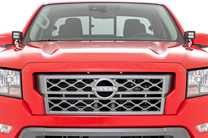 LED Light Kit | Ditch Mount | 2" Black Pair | Flood | Nissan Frontier (22-26)