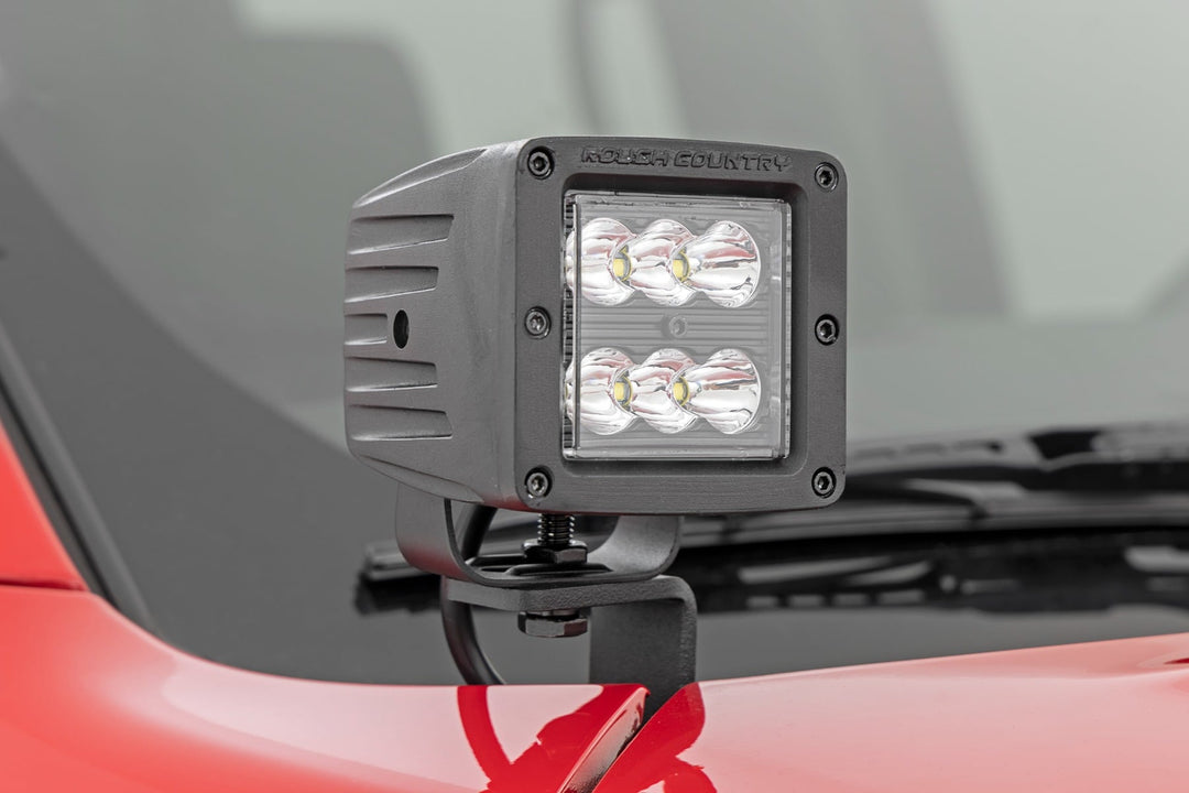 LED Light Kit | Ditch Mount | 2" Black Pair | Amber DRL | Nissan Frontier (22-26)