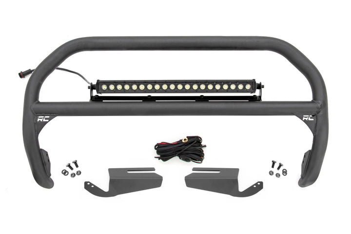 Nudge Bar | 20 Inch Black Single Row LED | OE Modular Steel | | Ford Bronco (21-26)