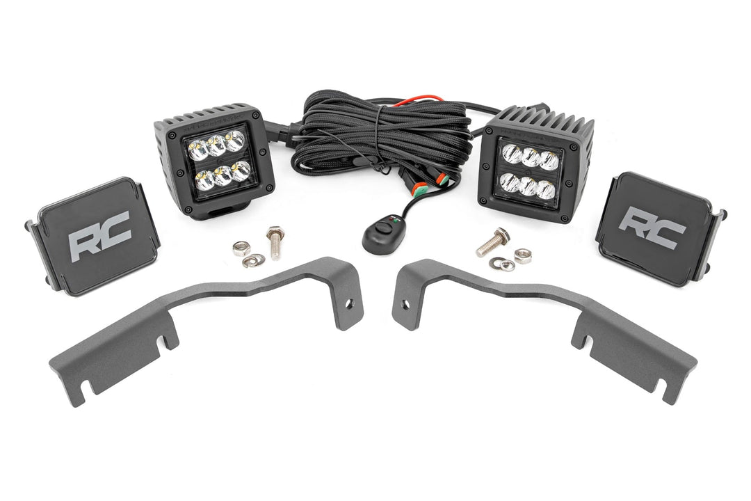 LED Light Kit | Ditch Mount | 2" Black Pair | Spot | Nissan Frontier (22-26)