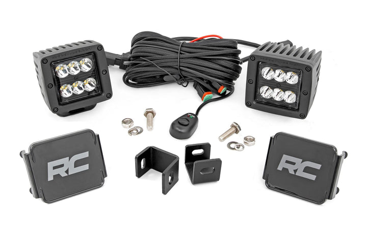 LED Light Kit | Ditch Mount | 2" Black Pair | Spot | Toyota Tundra (22-26)