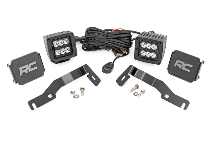 LED Light Kit | Ditch Mount | 2" Black Pair | Spot | Toyota Tacoma (24-26)
