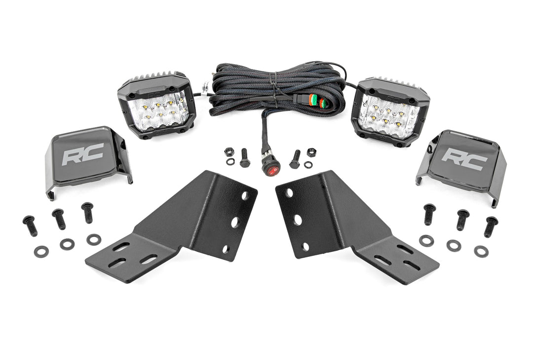 LED Light Kit | Rear Mount | 3" Chrome Pair | Wide Angle | CFMOTO UFORCE U10 Pro