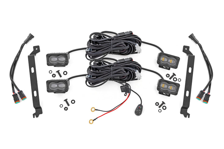LED Fog Light Kit | 3x1.75 Inch Black Series Slim Aux | Toyota Tacoma (24-26)