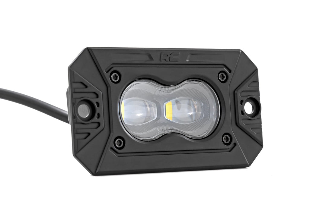 3x1.75 Inch Black Series LED Slim Aux | SAE Fog | Flush Mount | Pair