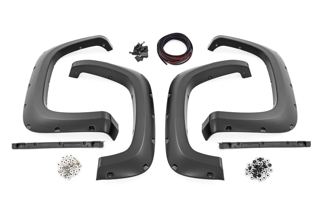 Pocket Fender Flares | GB8 Mosaic Black | Chevy Silverado 2500 HD/3500 HD (20-26)