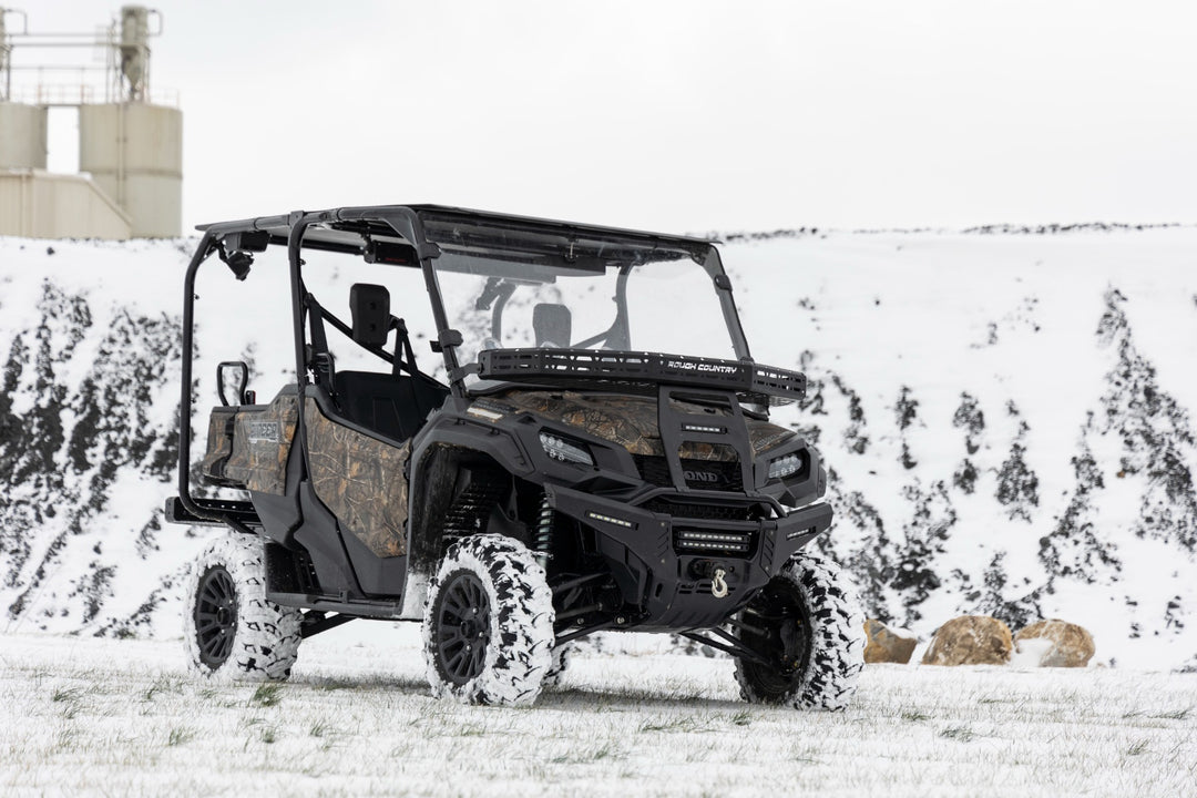 Front Cargo Rack |Black Series LED | 6" Light | Slim Line | Honda Pioneer 1000