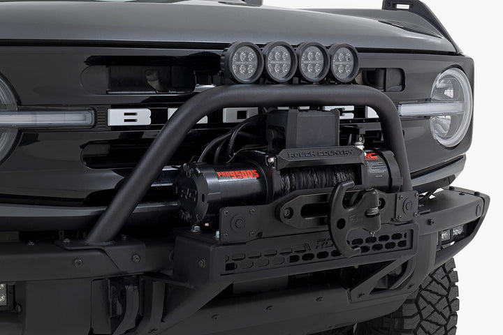 Safari Bar | 3.5" Round LED (Quad) | Black | Amber DRL | OE Modular Steel | Ford Bronco (21-26)
