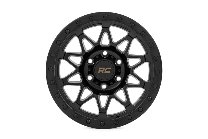 Rough Country 78 Series Wheel | Simulated Beadlock | Black | 17x8.5 | 6x135 | +0mm
