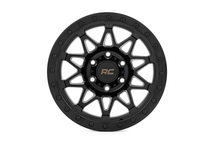 Rough Country 78 Series Wheel | Simulated Beadlock | Black | 18x9 | 6x5.5 | -12mm
