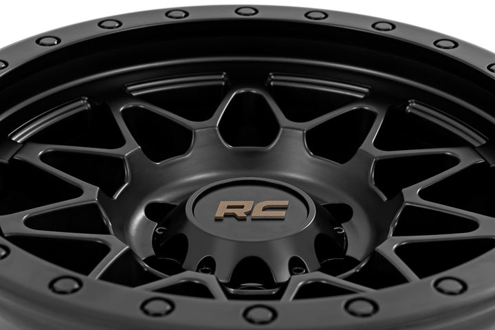 Rough Country 78 Series Wheel | Simulated Beadlock | Black | 18x9 | 6x135 | 0mm
