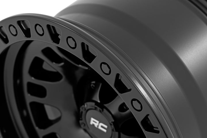 Rough Country 82 Series Wheel | One-Piece | Semi Gloss Black | 18x9 | 5x5 | -12mm