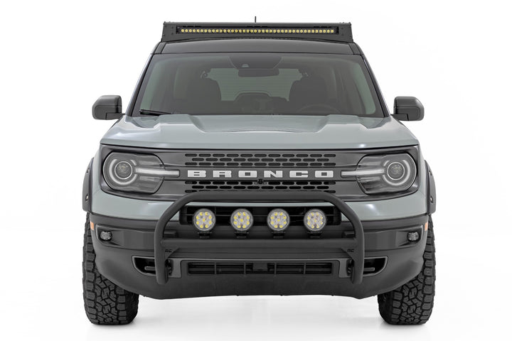 Nudge Bar | w/ Tow Hooks | 20 Inch Black Single Row LED | Ford Bronco Sport (21-24)