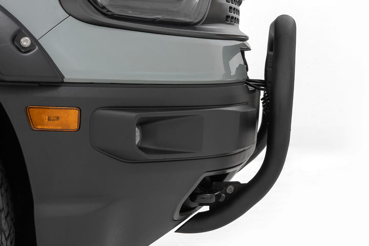 Nudge Bar | w/ Tow Hooks | 20 Inch BLK DRL Single Row LED | Ford Bronco Sport (21-24)