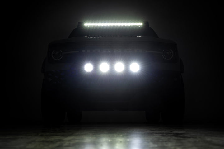 Nudge Bar | w/ Tow Hooks | 20 Inch Black Single Row LED | Ford Bronco Sport (21-24)