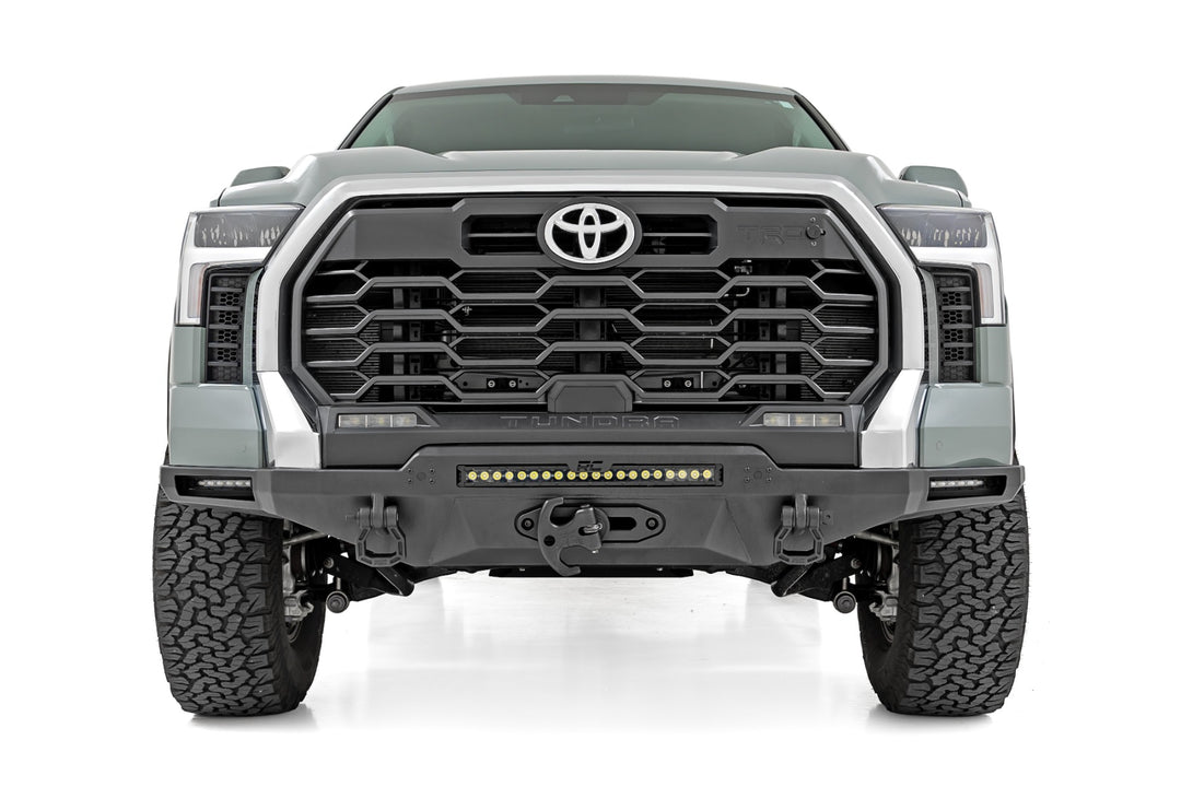 Hybrid Front Bumper | 12000S | Blk LED w/ Amber DRL | Toyota Tundra (22-26)