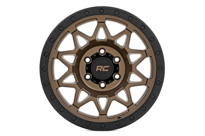 Rough Country 78 Series Wheel | Simulated Beadlock | Bronze/Black | 18x9 | 5x5 | -12mm