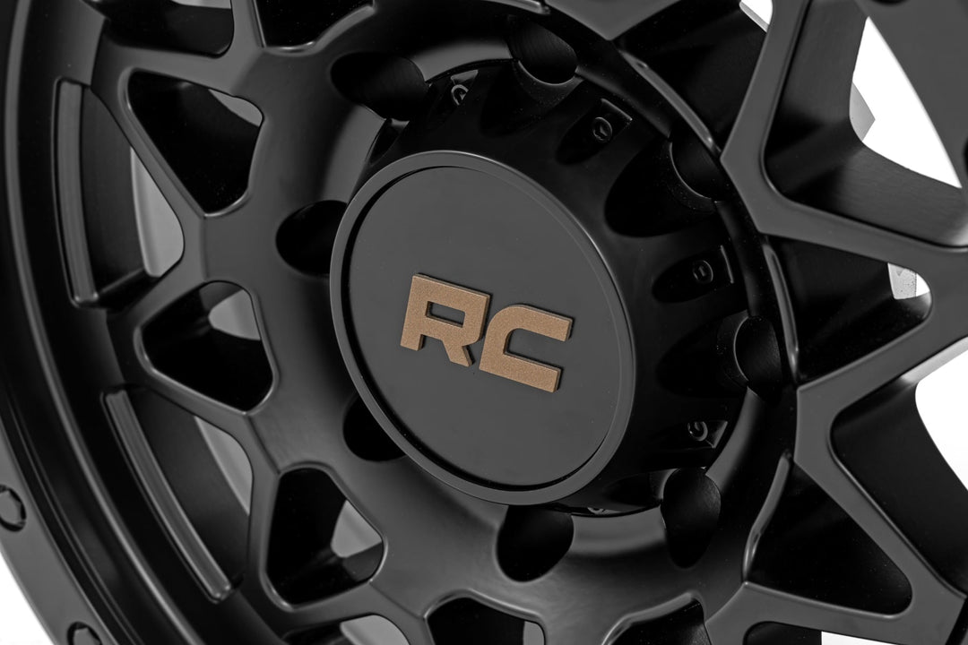 Rough Country 78 Series Wheel | Simulated Beadlock | Black | 18x9 | 8x6.5 | -12mm