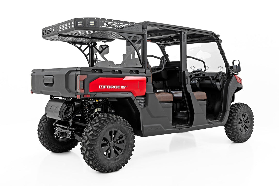 Cargo Rack | Dual 2" Black LED Pairs | Flush Mount | CFMOTO U10 1000 PRO