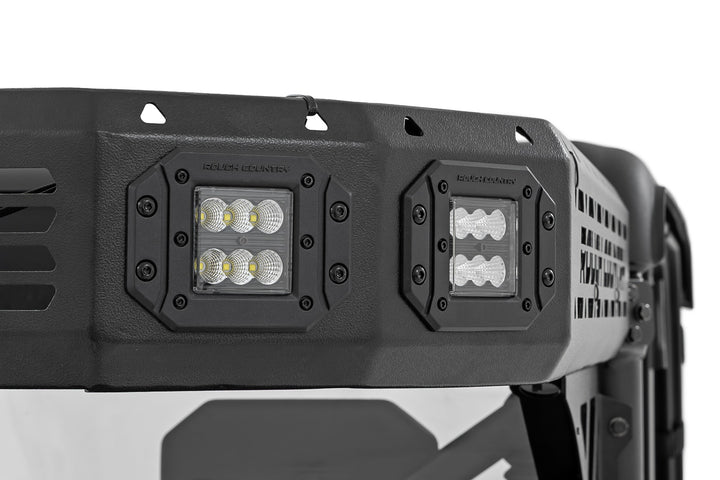 Cargo Rack | Dual 2" Black LED Pairs | Flush Mount | CFMOTO U10 1000 PRO