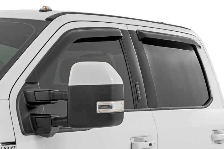 Side Window Deflectors | Tape On Rain Guard | Ford F-150/Lightning/F-250/F-350/Raptor (15-26)