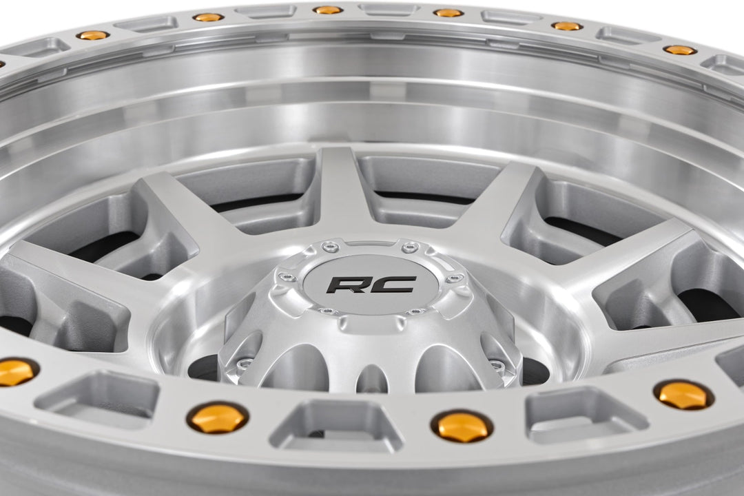 Rough Country 85 Series Wheel | Simulated Beadlock | Full Machine | 17x9 | 6x5.5 | -12mm