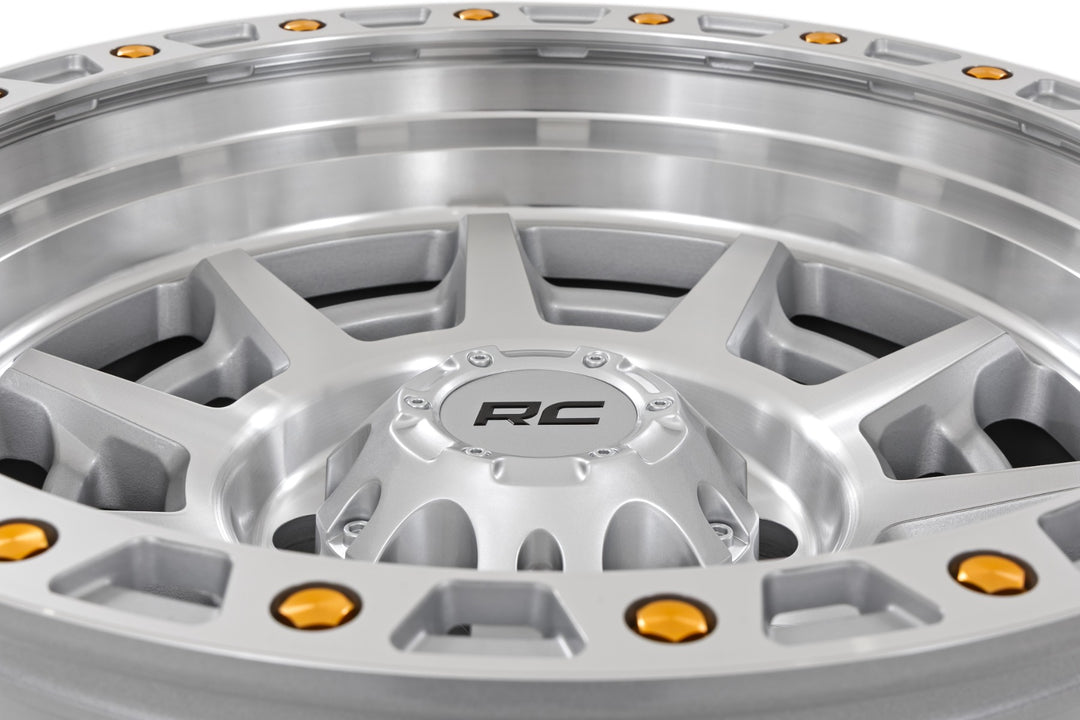 Rough Country 85 Series Wheel | Simulated Beadlock | Full Machine | 17x9 | 5x4.5 | -12mm