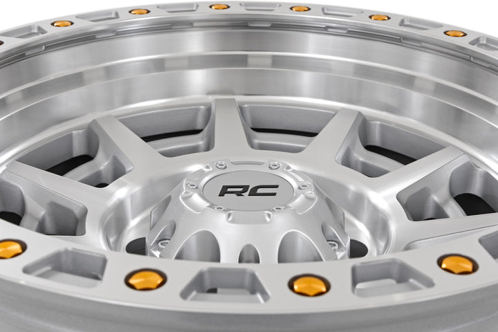 Rough Country 85 Series Wheel | Simulated Beadlock | Full Machine | 17x9 | 5x4.5 | -12mm