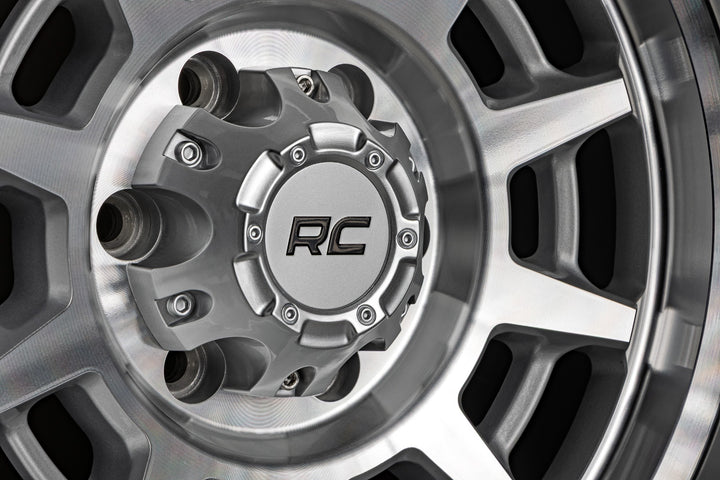 Rough Country 85 Series Wheel | Simulated Beadlock | Full Machine | 17x9 | 8x6.5 | +0