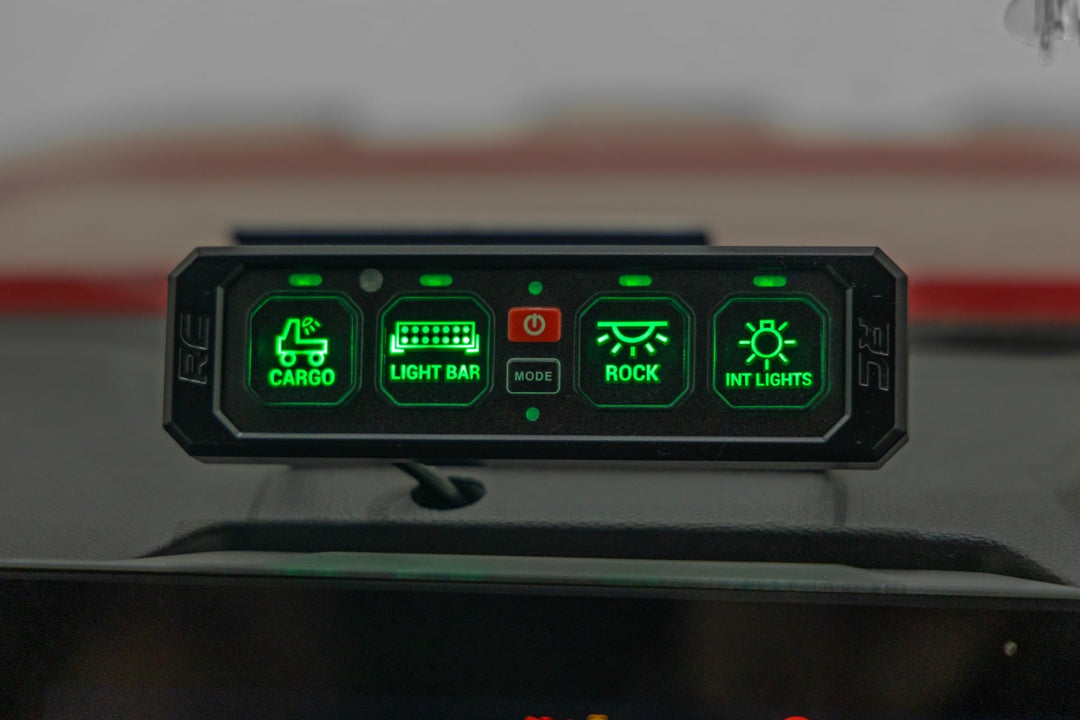 4 Gang Switch Panel | RGB Backlit Buttons | Multifunction Modes