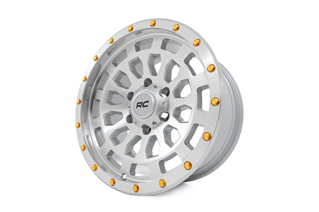 Rough Country 87 Series Wheel | Simulated Beadlock | Full Machine | 17x8.5 | 5x5 | +0mm