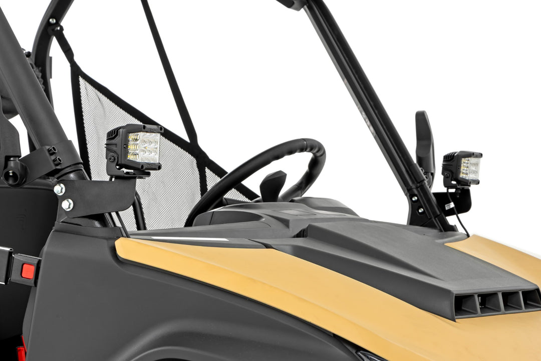 LED Light Kit | Front Mount | 2" Black Pair | Amber DRL | Segway 570 F