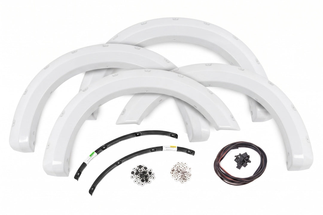 Pocket Fender Flares | YZ Oxford White | Ford F-250/F-350 Super Duty (23-26)