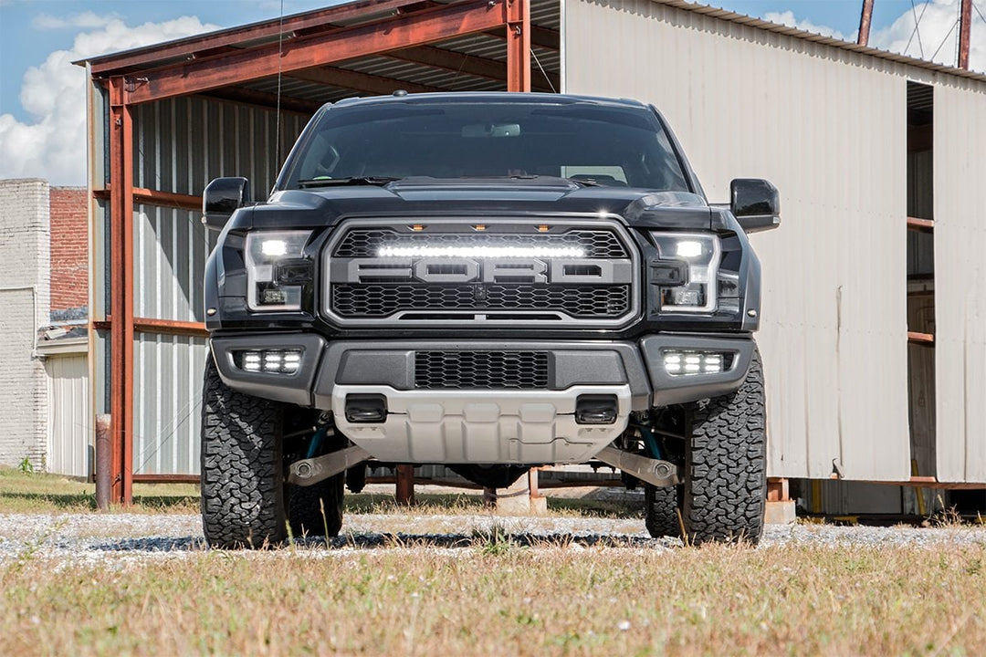 LED Light Kit | Fog Mount | Triple 2" Black Pair | Ford Raptor 4WD (17-20)