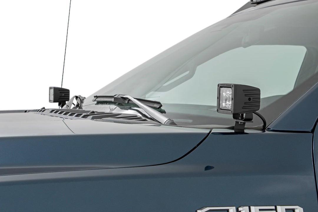 LED Light Kit | Ditch Mount | 2" Black Pair | Spot | Ford F-150 (15-26)/F-150 Lightning (22-26)