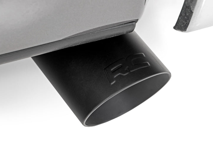 Exhaust Tip | Black | RC Logo | 2.5-3.125 Inch Pipe