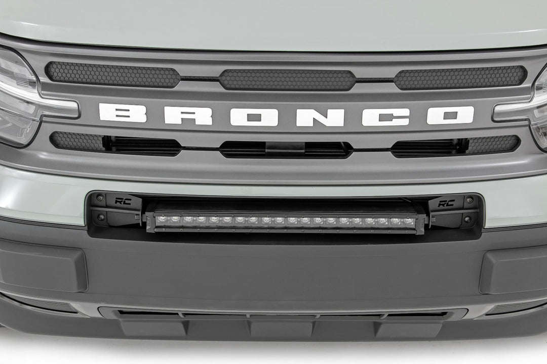 LED Light Kit | Bumper Mount | 20" Black Single Row | White DRL | Ford Bronco Sport (21-26)