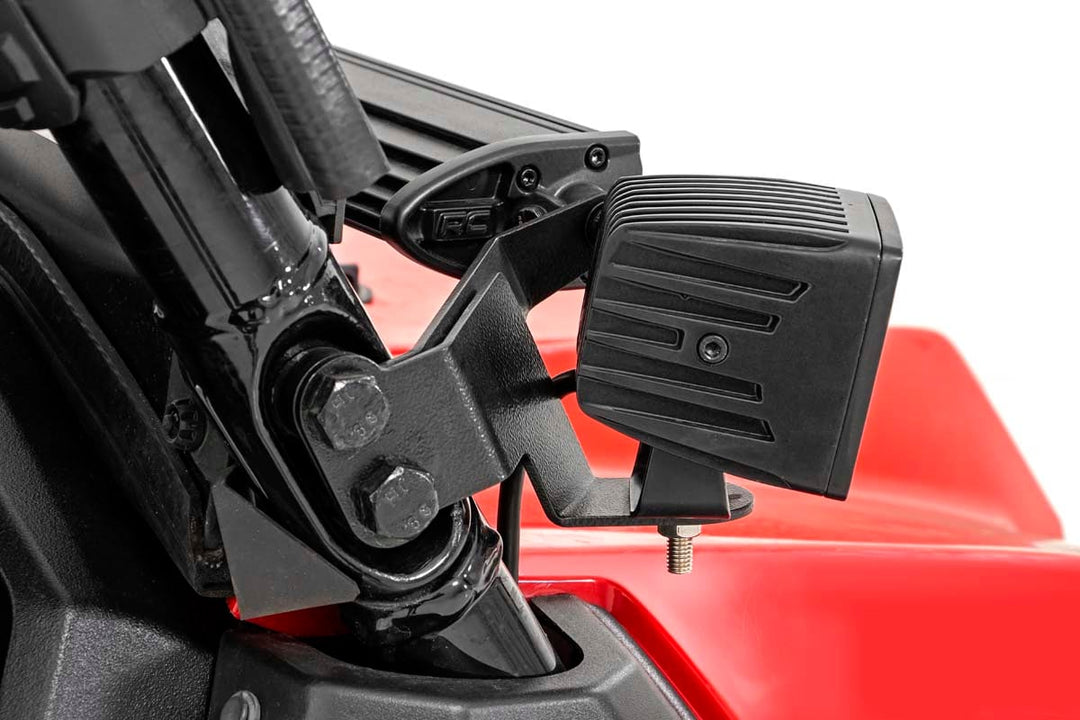 LED Light Kit | Cage Mount | 2" Black Pair | White DRL | Honda Pioneer 1000/Pioneer 1000-6