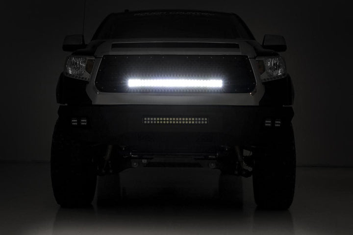 Mesh Grille | 30" Dual Row LED | Black | White DRL | Toyota Tundra (14-17)