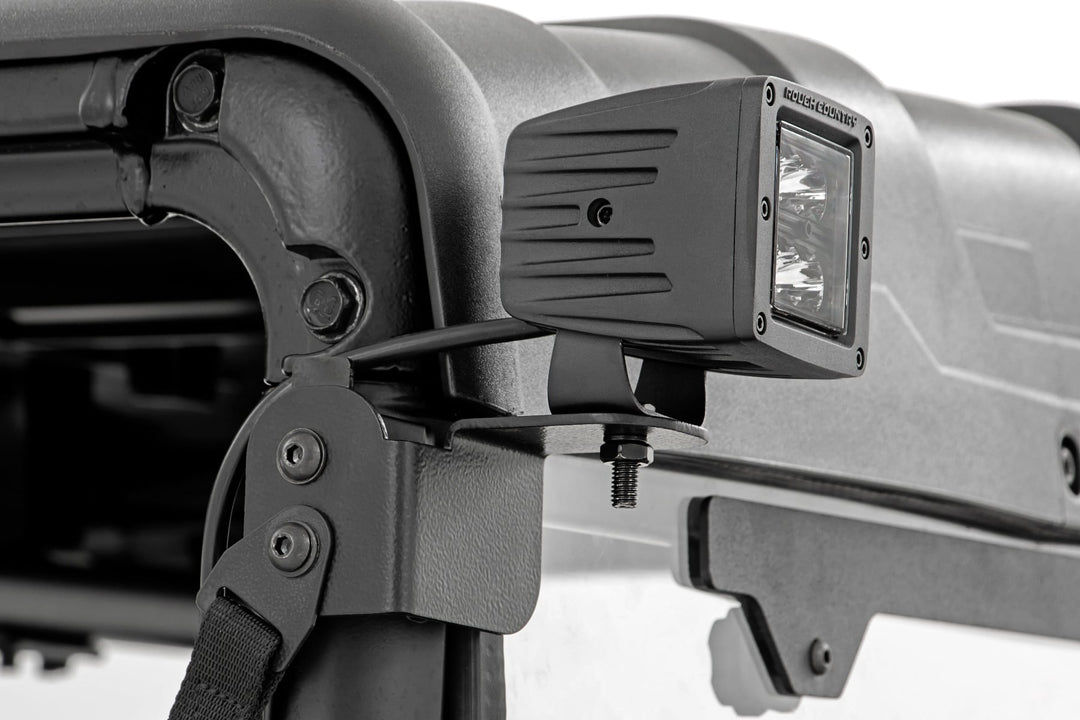 LED Light Kit | Rear Mount | 2" Black Pair | Flood | Polaris Ranger XP 1000