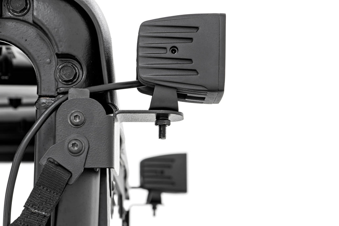 LED Light Kit | Rear Mount | 2" Black Pair | Flood | Polaris Ranger XP 1000