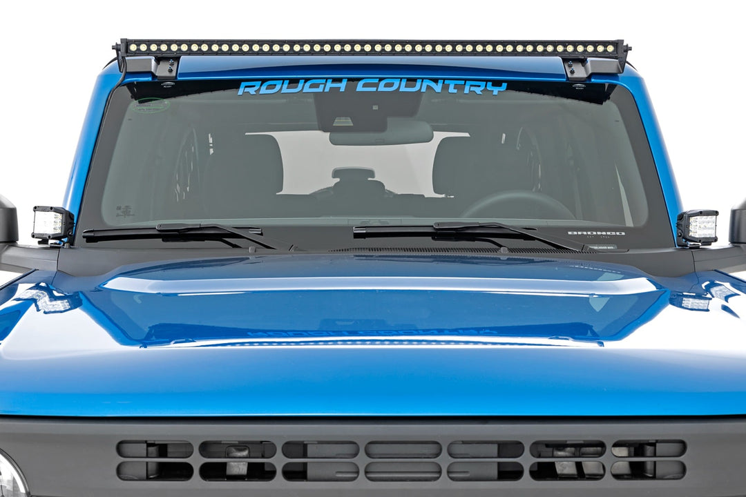 LED Light Kit | Ditch Mount | 2" Black Pair | Flood Pattern | Ford Bronco (21-26)