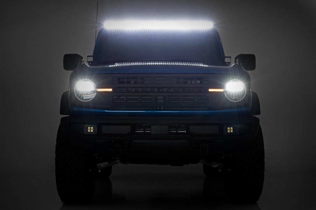 50 Inch Black Series LED Light Bar | Single Row | Cool White DRL