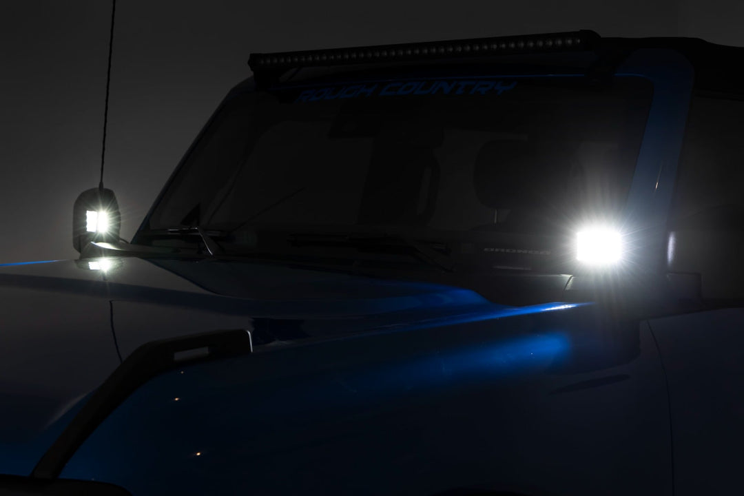 LED Light Kit | Ditch Mount | 2" Spectrum Pair | Spot Pattern | Ford Bronco (21-26)